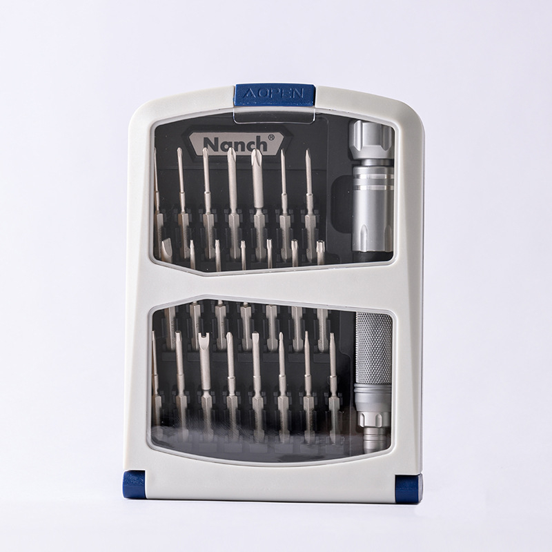 22-в-1 комплект прецизни отвертки от S2 стомана, магнитен и изолиран, с 22 накрайника и дръжка, за телефони, лаптопи и настолни компютри