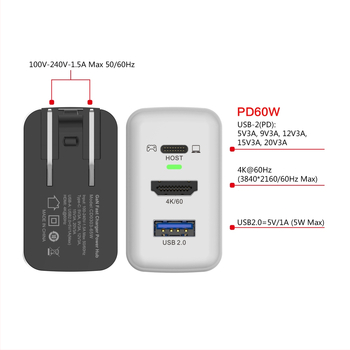 GaN 65W Φορητός σταθμός φόρτισης CD0303-65W για Nintendo Switch OLED