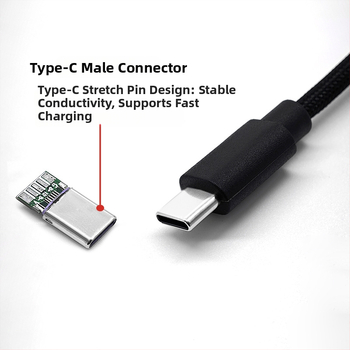 Prilagođeni USB-C podatkovni kabel za telefone i tablete, USB-C na USB-C, brzo punjenje, duljina 1 m
