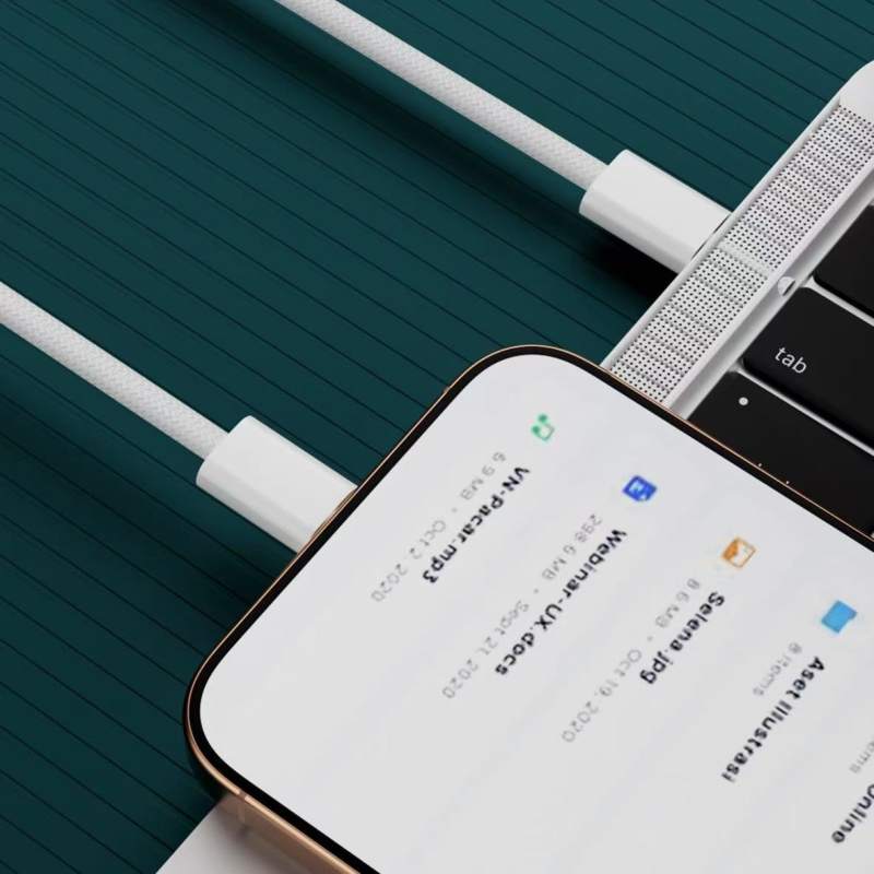 USB-C kabel za brzo punjenje i prijenos podataka, pletena konstrukcija, 100W/6A PD, USB-C sučelje