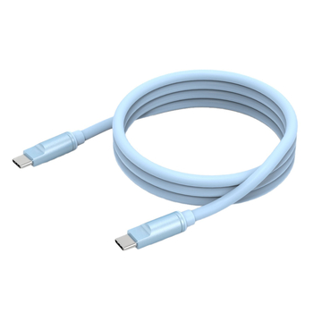 Cablu de date din silicon PD240W, încărcare rapidă, cu conectori Lightning și USB-C, compatibil cu laptopuri, tablete și telefoane, 1–2 m, maro