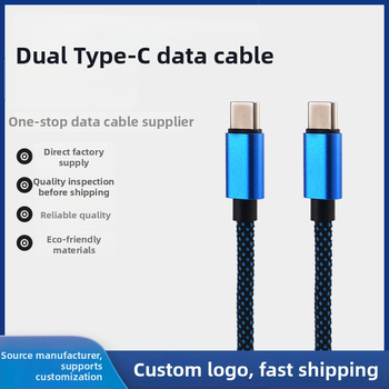 Type-C nylonovo tkaný dátový kábel, 100W, rozdelenie 1 na 2, 2 v 1 kábel pre tablet