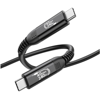 USB4 Type-C kábel s Thunderbolt 5, 40Gbps, 240W rýchle nabíjanie