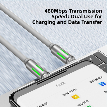 Selerwin USB-C adatkábel folyékony szilikonból, E-Maker chip, biztonságos gyors töltés