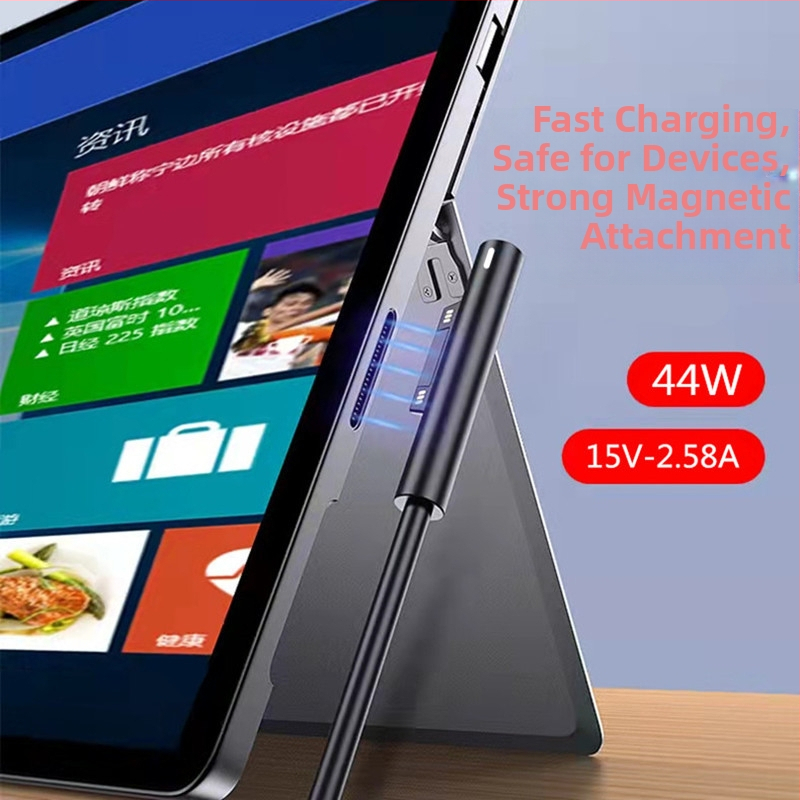 Microsoft Surface Pro laadija toiteadapter — 44W, 15V, 2.58A, Sisend 100-240V, Otsene laadimine (mitte originaal)