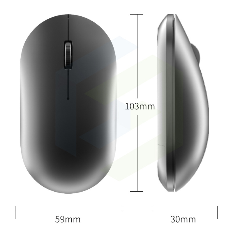 Bežična USB miš, 2.4G bežična veza, 2400 DPI, 2 tipke, tiha i ergonomska