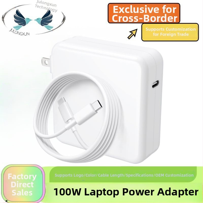 GaN USB-C зарядно 100W PD за MacBook и лаптопи, изход 20V/5A, вход 100–245V