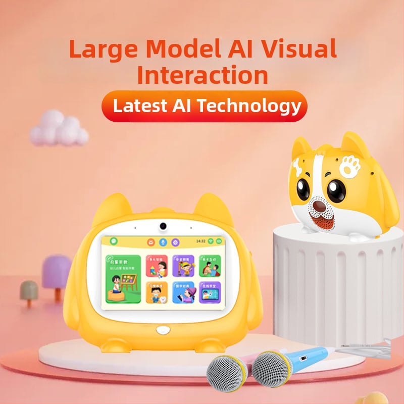 Laste tahvelarvuti ABS korpusega, 1–2 GB mälumaht, taastuv liitiumakumulator, puutetundlik ekraan ja Wi‑Fi