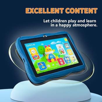 Bērniem paredzēta Android planšete, četrkodolu procesors, 64 GB atmiņa, dubultkamera, GPS navigācija