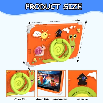 Bērnu planšetdators Android, četrkodolu procesors, 16GB atmiņa, divas kameras, Wi-Fi