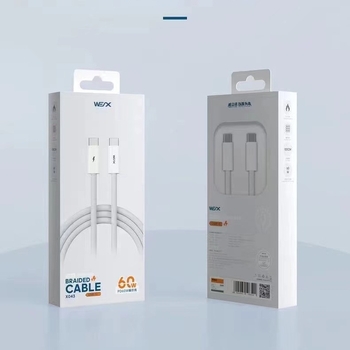 Willison X043 Szőtt USB-C kábel laptopokhoz és tabletekhez, egyfejű csatlakozó, gyors töltés, max. 6W, szövött anyag