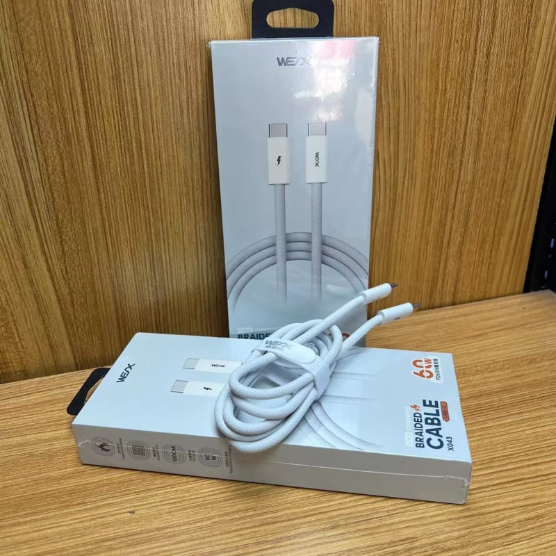 Willison X043 Szőtt USB-C kábel laptopokhoz és tabletekhez, egyfejű csatlakozó, gyors töltés, max. 6W, szövött anyag