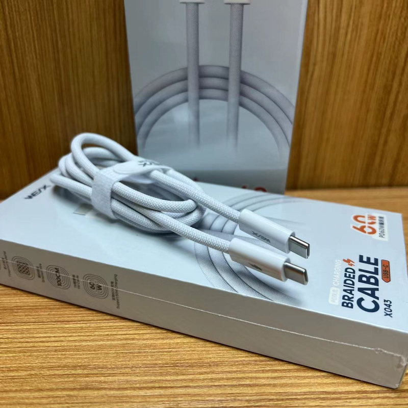 Willison X043 Szőtt USB-C kábel laptopokhoz és tabletekhez, egyfejű csatlakozó, gyors töltés, max. 6W, szövött anyag