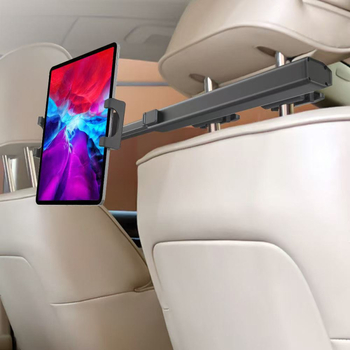 Autófejtámlás tabletatartó, fix rögzítésű, modell C113+H148, kompatibilis más eszközökkel, tömeg 690 g