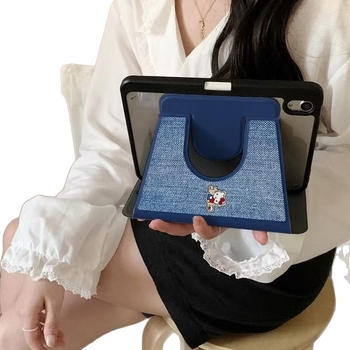 Ochranný kryt na iPad pre Apple iPad Pro a radu iPad Air — karikatúrny štýl, imitácia kože, automatické spanie/budí, magnetické prichytenie, odolné proti opotrebeniu a pádom