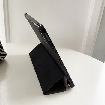 Carcasă pentru iPad cu model cireș în trei părți - piele sintetică, finisaj mat, închidere magnetică, protecție anti-cădere, compatibilă cu iPad 7-9 generații, funcție somn/trezire