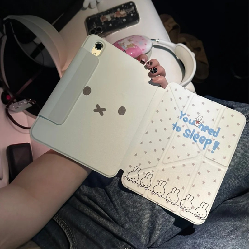 Korejskog stila Miffy zeko zaštitna maska za Apple iPad 2022, 11-inčni tablet, s pretincom za olovku i magnetskim pričvršćivanjem, za desetu generaciju