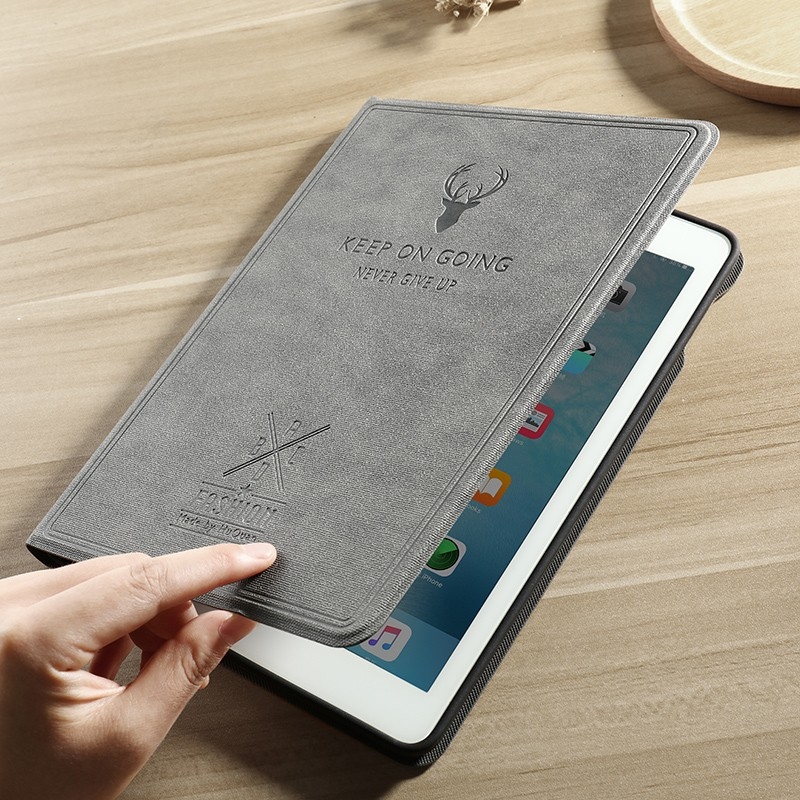 Carcasă de protecție din silicon pentru iPad Air 5/6/7, gravură în relief, protecție anti-cădere, suport pentru modul de repaus