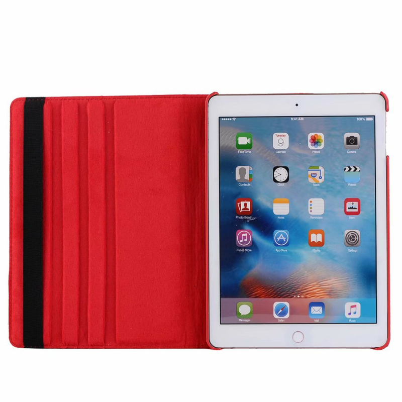Θήκη iPad για iPad 2/3/4 με υφή litchi, περιστρεφόμενη βάση, συνθετικό δέρμα, clamshell στιλ