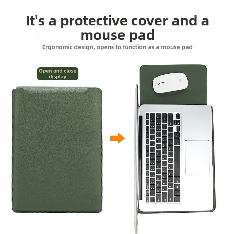 Protecție pentru laptop cu exterior PVC și căptușeală din piele sintetică; impermeabilă, rezistentă la uzură, rezistentă la cutremure; personalizare logo disponibil.