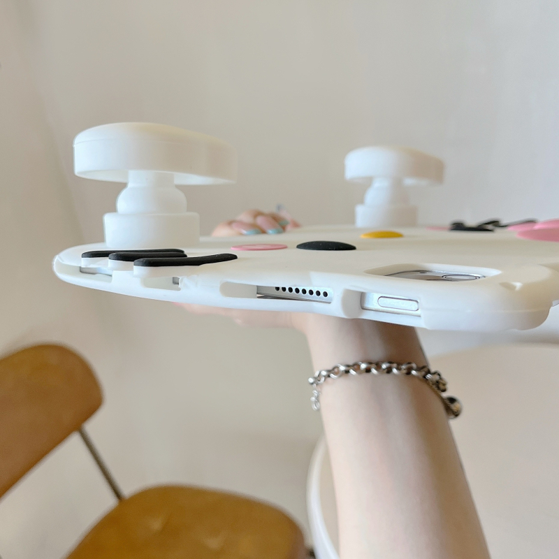 Θήκη προστασίας iPad με τηλεσκοπική βάση, μαλακό σιλικόνη, σχέδιο γάτας καρτούν (Για iPad της Apple; Αντοχή σε πτώσεις; Αντοχή στη φθορά)