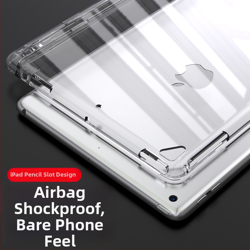 Priehľadný obal s kompletnou ochranou pre iPad, s priehradkou na pero, kompatibilný s 9,7–11 palcami a iPad Air 6