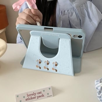 Carcasă protectoare pentru tablete Apple cu design cartoon – material PC, funcție Sleep suportată, antișoc și anti-cădere, personalizabilă