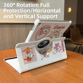 TPU kryt na tablet s 360° otočným stojanom pre iPad, ochrana proti pádu, kompatibilný s Apple iPad, bez slotu na pero, podpora režimu spánku