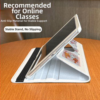 TPU kryt na tablet s 360° otočným stojanom pre iPad, ochrana proti pádu, kompatibilný s Apple iPad, bez slotu na pero, podpora režimu spánku