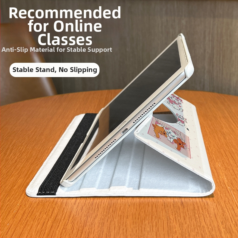 TPU kryt na tablet s 360° otočným stojanom pre iPad, ochrana proti pádu, kompatibilný s Apple iPad, bez slotu na pero, podpora režimu spánku