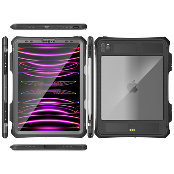 Red Pepper husă impermeabilă pentru iPad Pro (2020–2022) – Material PC, Antișoc, Suport