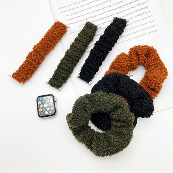 Modni jesensko-zimski pliš Teddy gumica za kosu i remen Apple Watch s elastičnom petljom