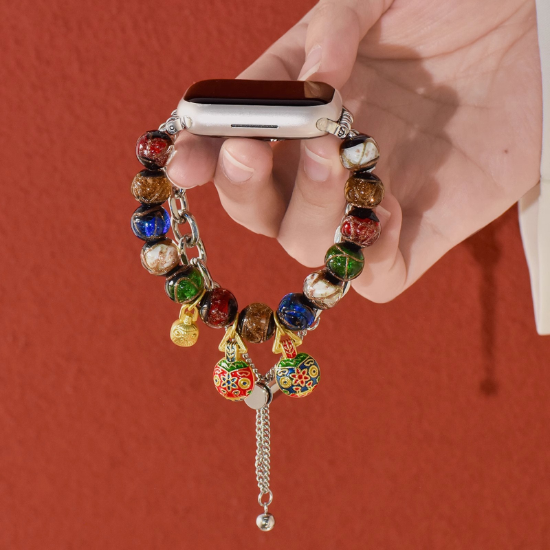 Remen za Apple Watch S9/10 s glaziranim perlicama