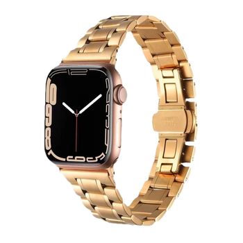Nerđajući čelični metalni remen za Apple Watch Series 11, dvostruka žica pet karika, širina 22 mm, leptir kopča