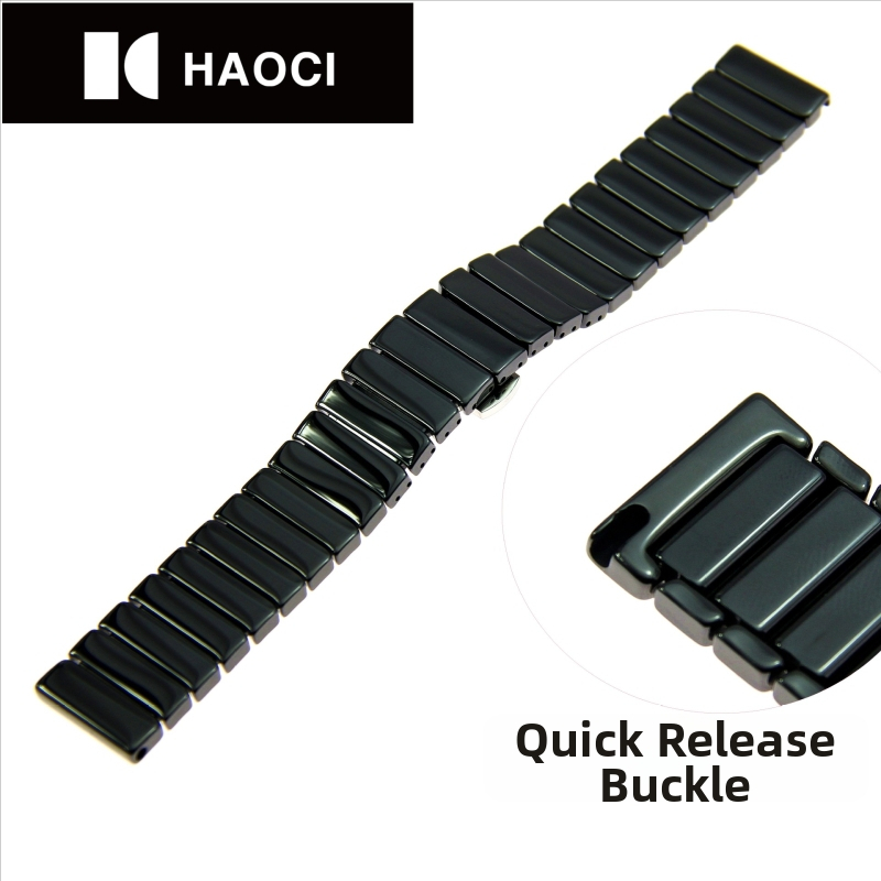 Keramický náramok s rýchloupínacím mechanizmom, hmotnosť 100 g, kompatibilný s Huawei Watch 2, Samsung S2/S3/S4, TicWatch 1/2, Huami a Mi