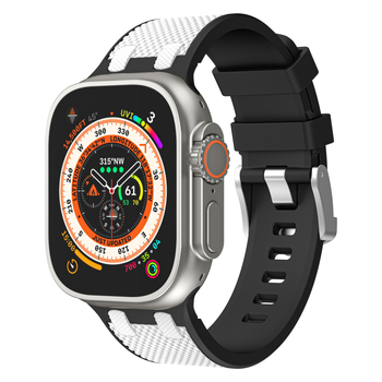 Silikonski remen za Apple Watch s uzorkom hrasta, kompatibilan sa Series 1–9, poslovni stil