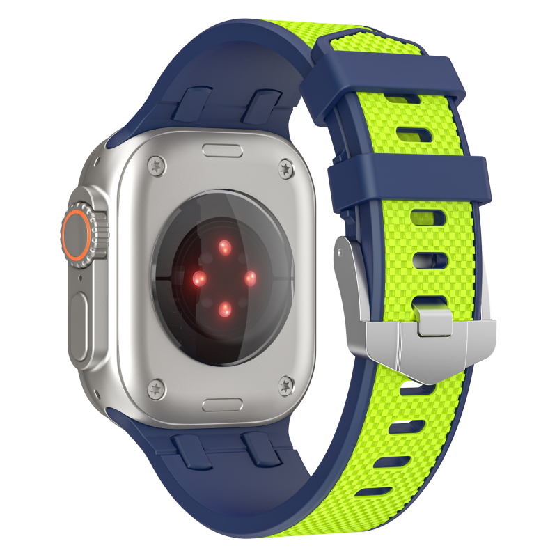 Silikonski remen za Apple Watch s uzorkom hrasta, kompatibilan sa Series 1–9, poslovni stil