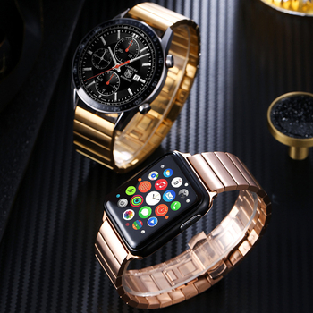 Brățară metalică pentru Apple Watch cu închidere tip fluture, stil simplu, compatibilă cu Apple Watch, lansare ianuarie 2022