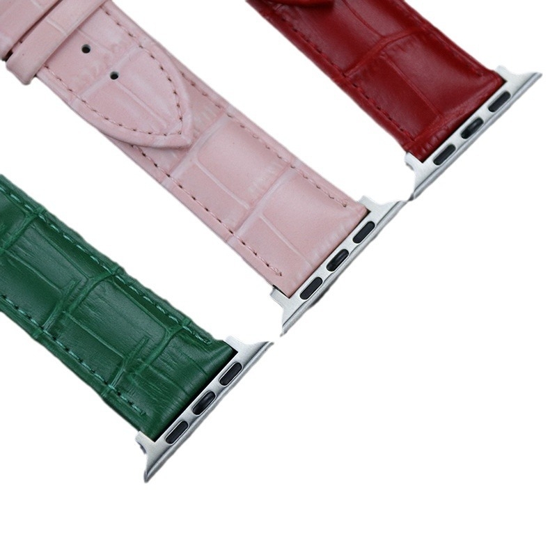 Remienok na Apple Watch z pravej kože s bambusovým vzorom – kompatibilný s Apple Watch (8/SE); Pôvod: Foshan; Spustenie: jar 2024; Balenie: 500 kusov