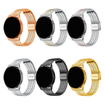 20-22 mm Metalni nehrđajući čelični kaiš za sat, kompatibilan sa Samsung, Garmin i Apple Watch – moderan zamjenski remen