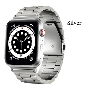 Remienok na hodinky z titanovej zliatiny s ohybnou sponou pre Apple Watch – hmotnosť 54,54 g, značka JLT, kompatibilný s Apple/General