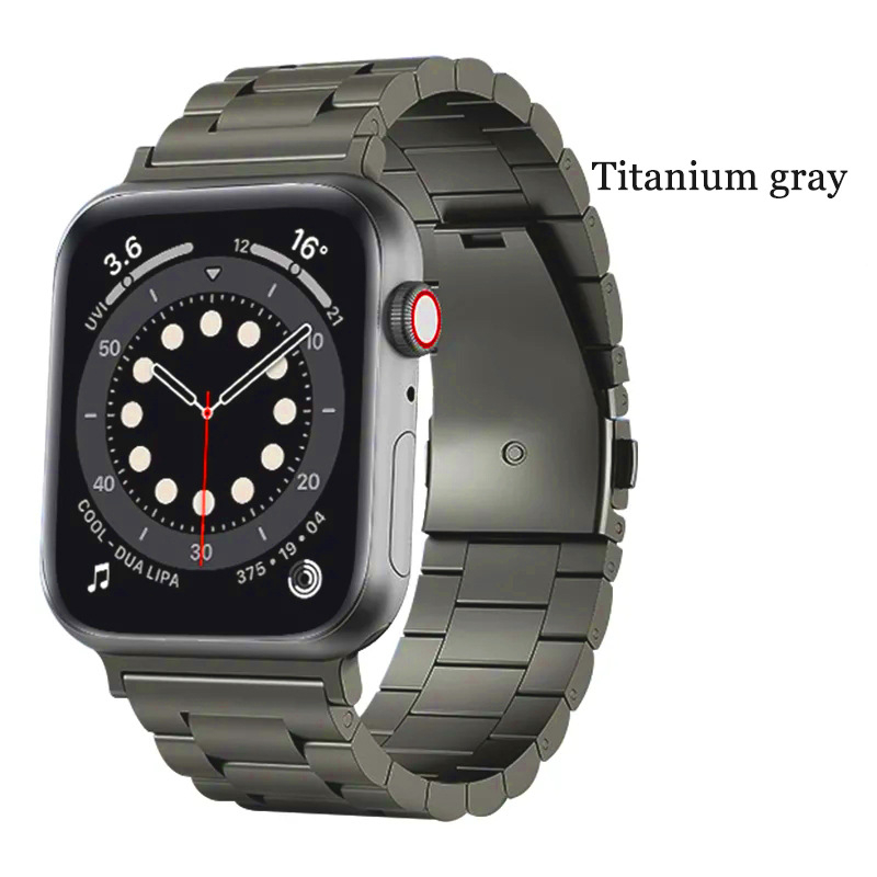 Remienok na hodinky z titanovej zliatiny s ohybnou sponou pre Apple Watch – hmotnosť 54,54 g, značka JLT, kompatibilný s Apple/General