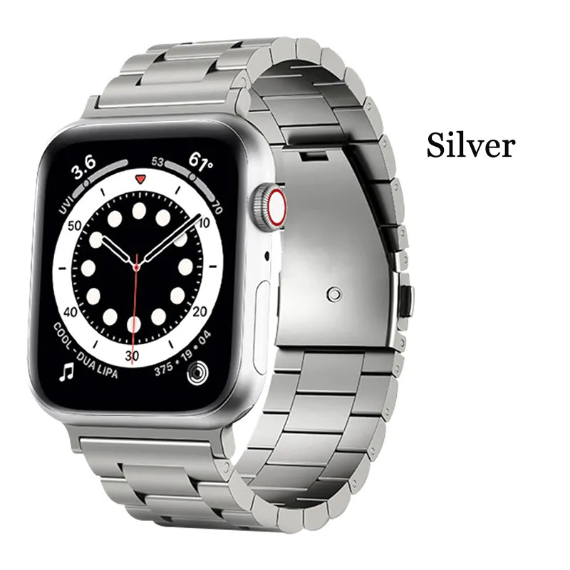 Remienok na hodinky z titanovej zliatiny s ohybnou sponou pre Apple Watch – hmotnosť 54,54 g, značka JLT, kompatibilný s Apple/General