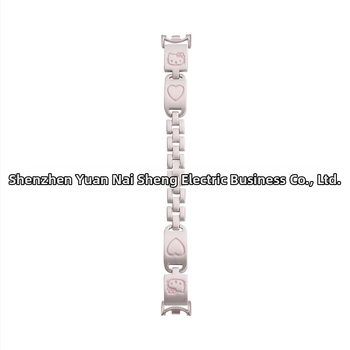 Metalový remienok Xiaomi Mi Band 8/9 – dizajn mačacie srdce, štýlový, kompatibilný s Mi Band 8/9