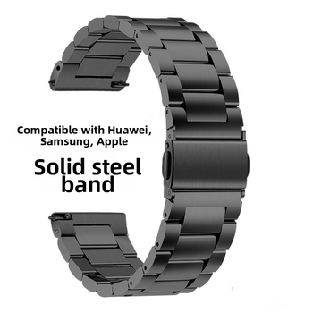 Nerezová oceľová remienok na hodinky kompatibilný s Huawei Watch Series, Apple Watch a Samsung, šírka 22 mm, dĺžka cca 170 mm, sklopná spona