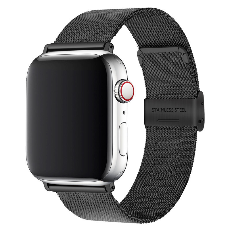 Remen za Apple Watch, Milanese mrežasti remen od 0,4 mm s kopčom, metalni pojas, modni stil