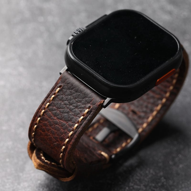 Brățară din piele naturală, lucrată manual pentru Apple Watch 8, design original, origine Chaozhou