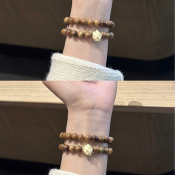 Narukvica za Apple Watch S10 s koralima od zelenog sandalovog drveta, elastična traka za muškarce i žene