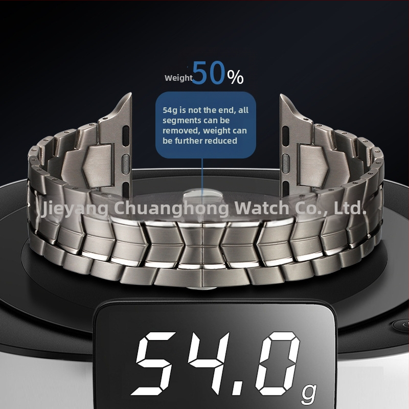Brățară Apple Watch – cure titan pur, compatibilă cu Apple Watch, brand Chuanghong Shiyi, primăvara 2024