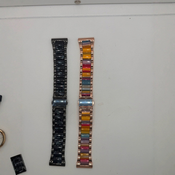 SH curea metalică pentru Apple Watch, compatibilă cu Apple Watch, lățime 18/20/22 mm, cataramă pliabilă